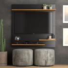 Painel Suporte Televisão Até 32 polegadas Smart Plus Semi Fosco Modelo MADRI - Preto/Nature