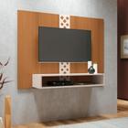 Painel Suspenso Decorativo Oblik TV até 47 Pol Cinamomo/Off White G26 - Gran Belo