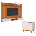 Painel Suspenso Loft 2.2 com Aparador Buffet Classic 2 Portas Nature Off White - Imcal