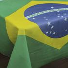 Painel TNT Decoração Festa Brasil Listras Verde e Amarelo - Festcolor