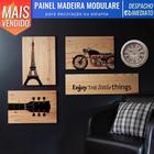 Painel Tramontina Modulare Madeira Pinus c/ Acabamento Natural CC 800x400x18 mm Decorativo Parede