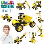 Pakoo STEM Brinquedos Construindo Brinquedos,8 em 1 Brinquedos de Construção para 5 6 7 8 9 10 + Anos meninos e meninas, 100 peças STEM Blocos de construção com chave de fenda chave de fenda ferramenta, brinquedos de engenharia de presente criativo p