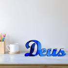 Palavra Decorativa Deus Azul