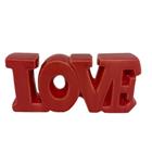 Palavra decorativa LOVE grande vermelho em cerâmica