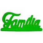 Palavra Família Em Cerâmica Decoração - Verde