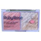 Paleta de Blush e Iluminador HB-7533 Ruby Rose
