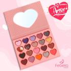 Paleta de Sombras Febella de alta Pigmentadas com Glitter/Foscas sombra do Amor