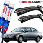 Palheta Limpador De Parabrisa Par Dianteiro Silicone Bosh Honda Civic 1991 1992 1993 1994 1995 1996 1997 1998 1999 2000 BOSCH