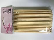 Palito de unha bambu 13 cm c/ 1 ponta e 1 espatula c/ 100 und