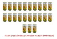 Palito Dente Bambu 2300 Und Fiat Lux Pacote Com 23 caixas C/100un cada