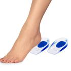 Palmilhas Ortopédicas Silicone Gel Hidratante Massageadoras Protetoras de Calcanhar Calçado Sapato Conforto e Alívio de Dor Sking