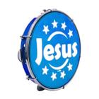 Pandeiro 10" ABS Jesus Azul Holográfica 40221AZ/JS - Luen