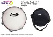 Pandeiro 10'' injetado amarelo pele leitosa torelli