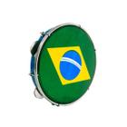 Pandeiro Luen 10 Profissional Pele Bandeira Aro ABS 6 Afinações