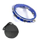 Pandeiro torelli 10'' azul abs pele cristal com capa - Torelli Musical