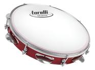 Pandeiro Torelli De 10'' Injetado Em Abs Vermelho Tp309