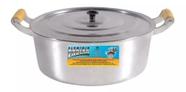 Panela Alumínio Batido 36cm 12,1L - Alças Madeira Prolar