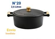 Panela Caçarola De Ferro N20 2,6 Litros Com Tampa Ferro Envio Imediato - Santana