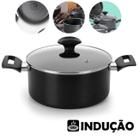 Panela Caçarola Ø22cm Fogão Indução Alumínio Antiaderente Tampa Cozinha - 44222 Multiflon