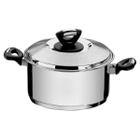 Panela Caçarola Tramontina Solar Baquelite em Aço Inox Fundo Triplo 28cm 8,4 L