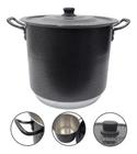 Panela Caldeirão Industrial Grande Para Feijoada N30 Preto