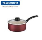 Panela Com Tampa 18cm Antiaderente Tramontina Turim 2,0L Vermelho