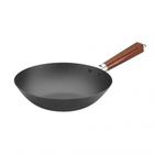 Panela cuisinart wok em aço inox e alça de madeira 28cm csw26-28