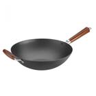 Panela cuisinart wok em aço inox e alça de madeira 35cm csw26-36h