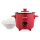 Panela de arroz Steamer DASH Mini com panela antiaderente 500mL vermelha