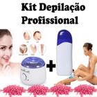 Panela de Cera Bivolt + Depilador Roll-on Termocera Aquecedor depilação