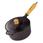 Panela De Ferro Caçarola 18 Cm 1,9 L Com Cabo De Madeira