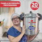 Panela de Pressão 20 litros Profissional com Fechamento Externo Válvulas de Segurança Hotel Igreja - Nacional