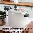 Panela de Pressão Alumínio Roque Restaurante 4,5 Litros COZINHAR FEIJÃO, CARNE DE PANELA, FEIJOADA