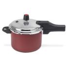 Panela de Pressao Antiaderente p/ Fogao a Gas Eletrico e Vitroceramico 4,5L Quartzo Multiflon 73145 Vermelho