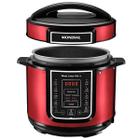 Panela de Pressao Eletrica Mondial Master Cooker Red PE-39 900 Watts 5 Litros 220V ~ 50/60 HZ - Vermelha/Preta