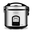 Panela Elétrica Arroz Philco PH10 Inox Visor Glass 10 Xícaras Refoga e Cozinha