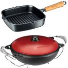 Panela Moqueca Ferro Tampa Esmaltada 6 Litros E Cook Grill