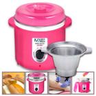 Panela Termocera Aquecedor Cera Matic Mega Bell 400g com Refil Cor Pink