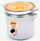 Panela Termocera para depilação Standard 900g Bivolt Com Refil Branca Com Laranja