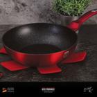 Panela Wok 3 camadas mármore 28cm Burgundy Berlinger Haus (BH-1267N)