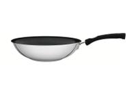 Panela Wok Antiaderente Fundo triplo Tramontina Solar Silicone Inox 28cm