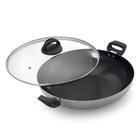 Panela Wok Antiaderente Interno com Tampa de Vidro - Aluminio Nacional