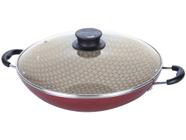 Panela Wok Antiaderente Tramontina de Alumínio - com Tampa Paris 20545736 Vermelho 36cm