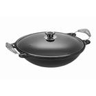 Panela Wok Com Tampa De Vidro 6 Litros Ferro Fundido - Panela Mineira