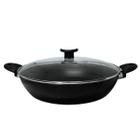 Panela Wok Grande 5 Litros Antiaderente Para Comida Nordestina Cuscuz Baião Comida Asiatiaca Frutos do Mar Sopas e Caldos