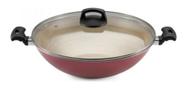 Panela Wok Paella Cereja 28cm 4,1l Antiaderente Teflon