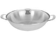 Panela Wok Tramontina Inox 35cm com Tampa - Ventura