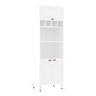 Paneleiro 70 cm Duplo Nicho 3 Portas Cristal Luciane MA³veis