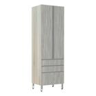 Paneleiro 70Cm Lis Legno Crema Com Concreto - LUCIANE