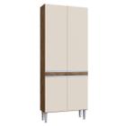 Paneleiro Duplo Athena 4 Portas Itauba/Off White - Irm Móveis